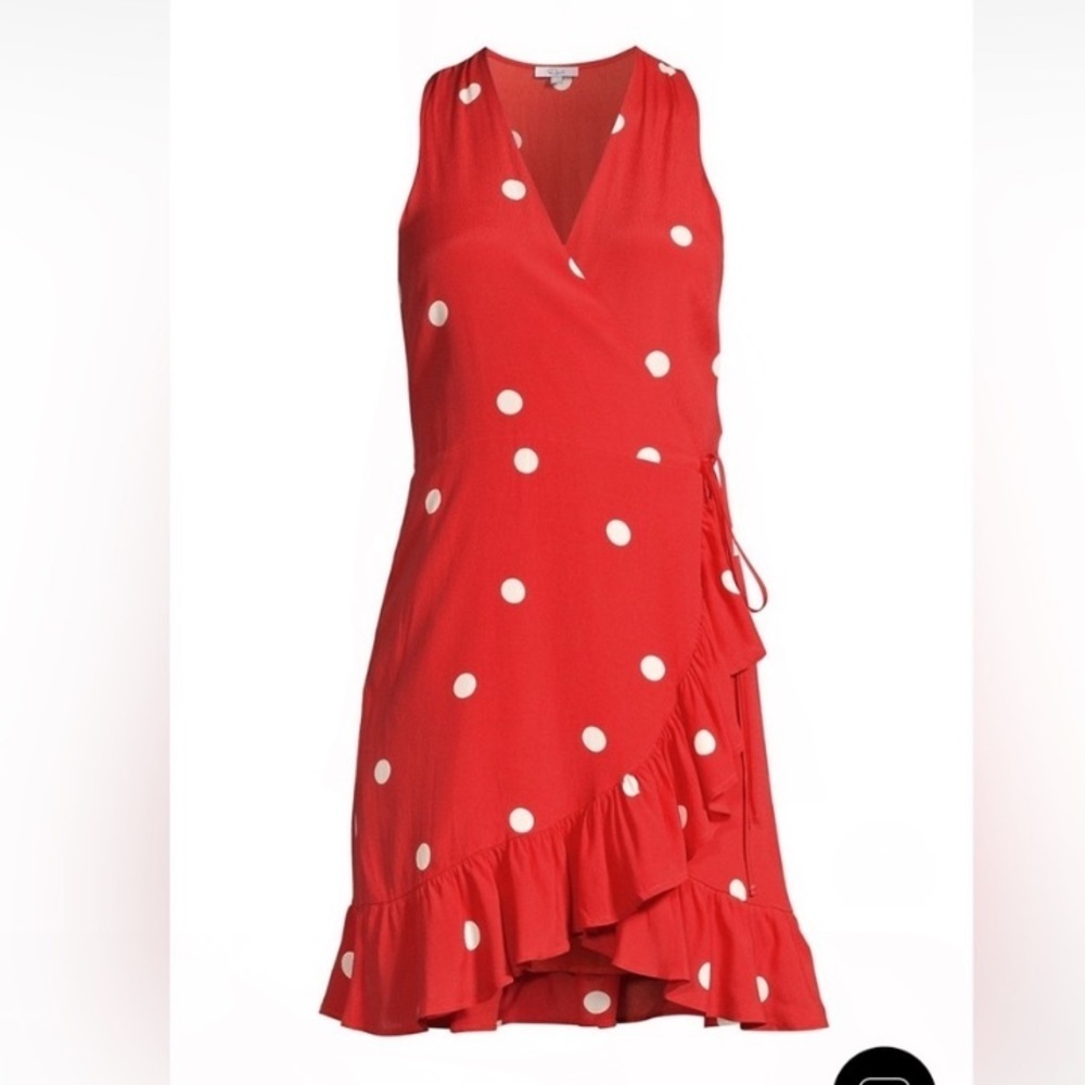 Rails Madison Polka Dot Patterned Chiffon Wrap Dr… - image 4